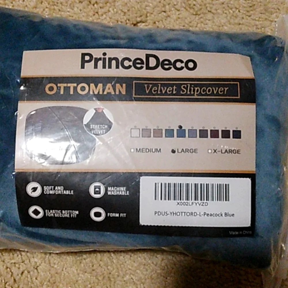 Ottoman velvet slipcover